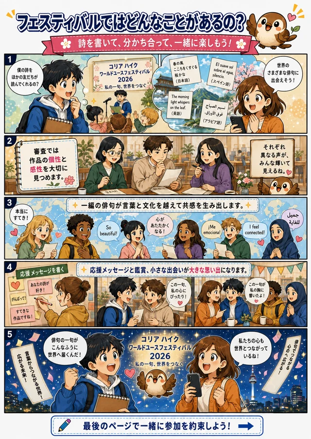 俳句が世界の心をつなぐ過程